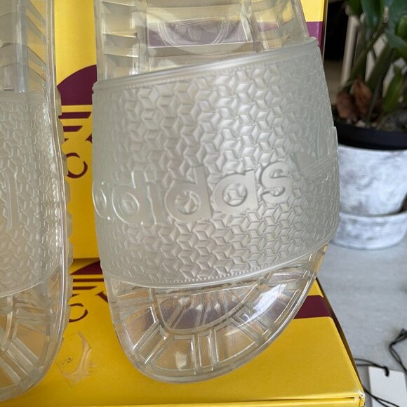 Gucci x Adidas 721229 Logo Transparent Slides Sandals Size UK 7 & 9 - Picture 11 of 16